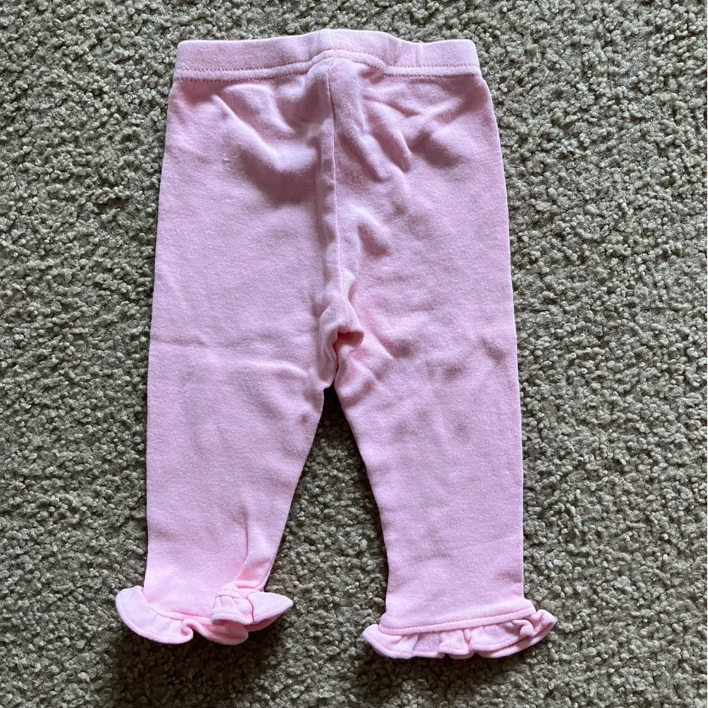 Gymboree Pink and Green Striped Dress with Leggings